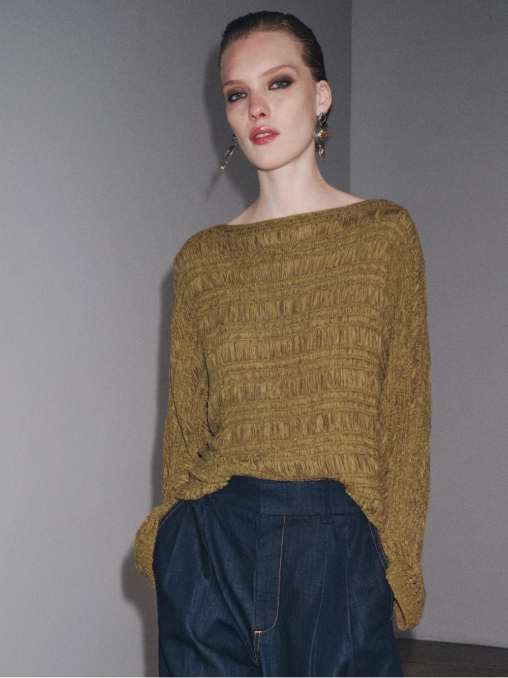 Olive Green Women's Knit Sweater